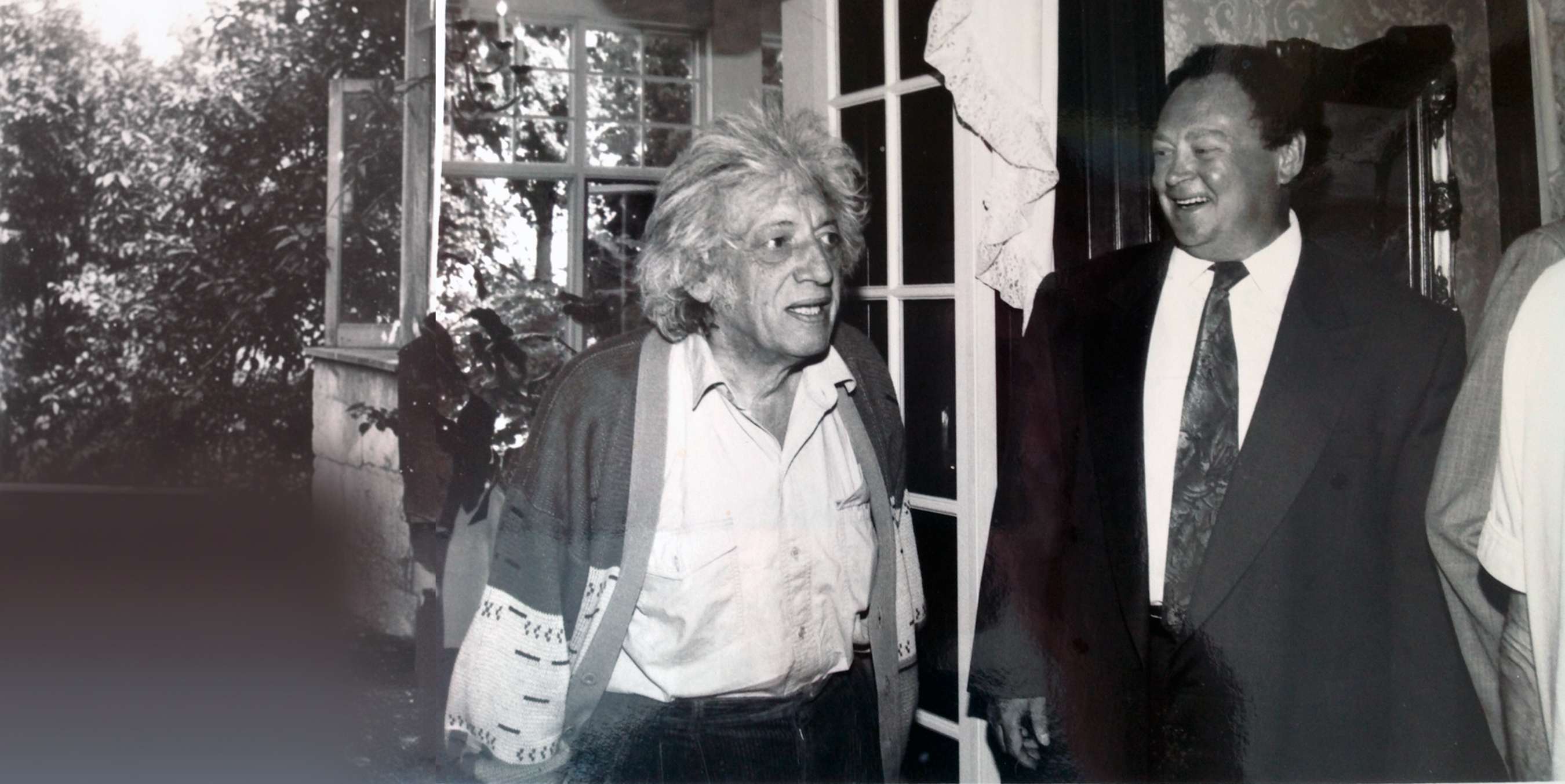 Gilbert Normand avec Jean-Paul Riopelle - Rencontre entre le maire de Montmagny et l'artiste québécois